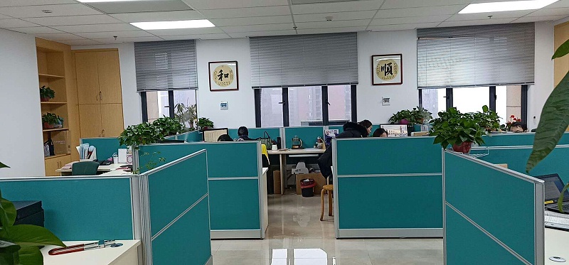 湖南百旺金赋科技公司办公室整体装修--员工办公区域
